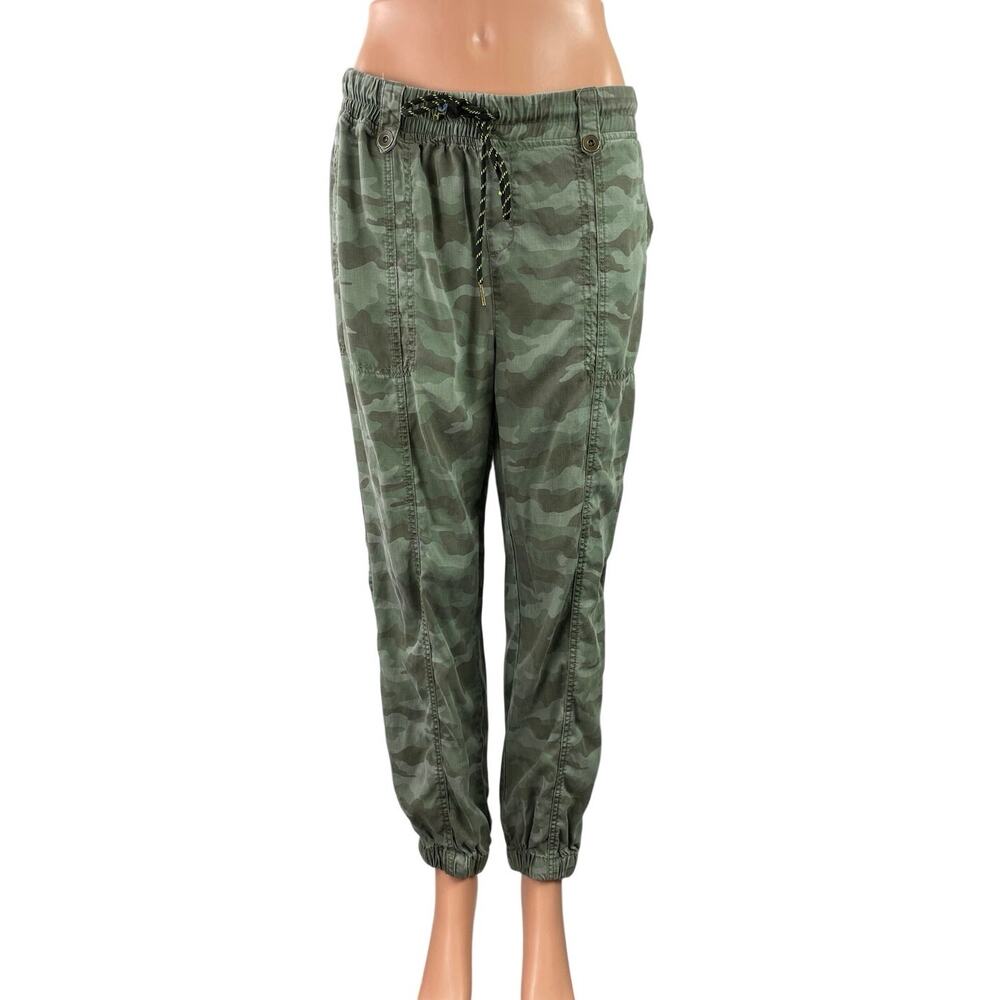Knox Rose Women's Camo Camouflage High Waist Tapared Leg Jogger Trousers Pants M